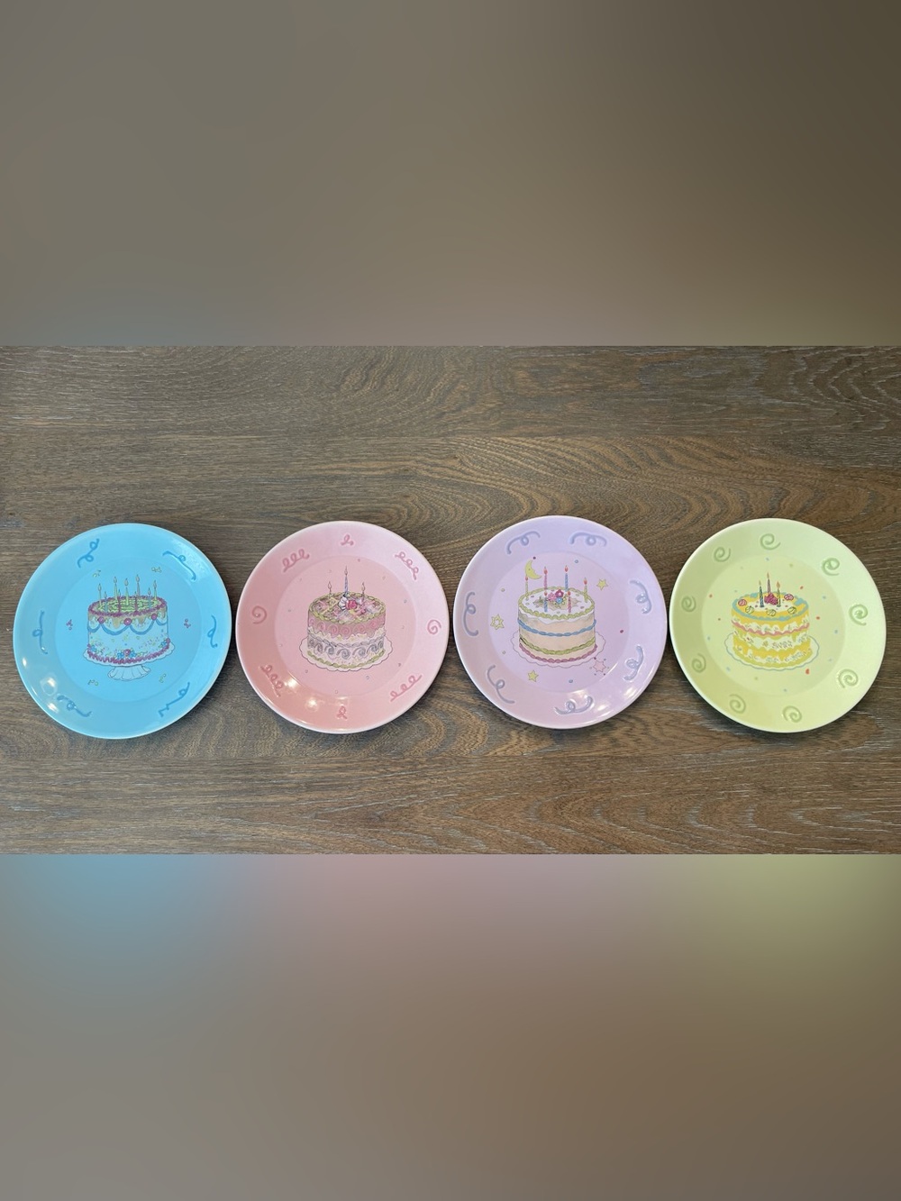 Set of 4 Vintage 2003 Avon President’s Club Birthday Dessert Plates